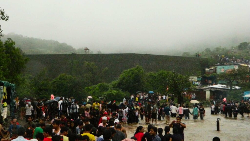 Tourists Enjoying at Bhushi Dam